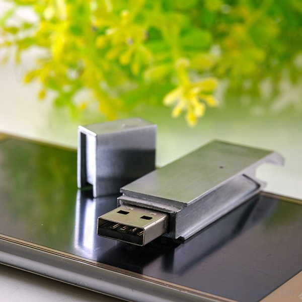 隨身碟-造型禮贈品-開瓶器金屬USB隨身碟-銀色-客製隨身碟容量-採購推薦股東會贈品
